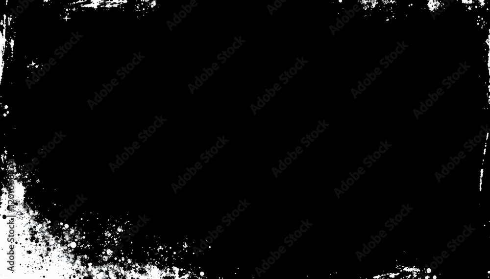 Aufkleber abstract black and white grunge texture with speckled border adding vintage distressed effect to des