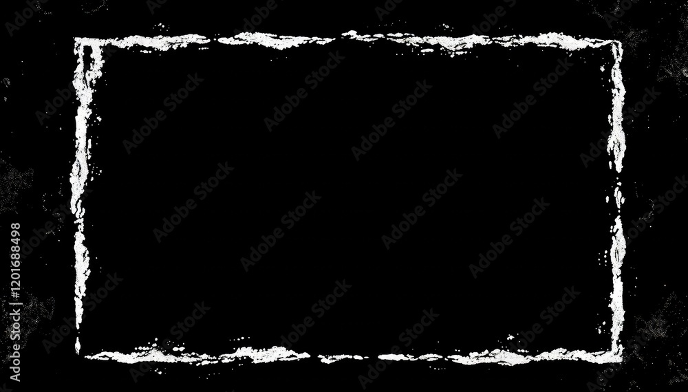 Poster abstract white frame on black background grunge texture design projects