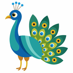 peacock with feathers