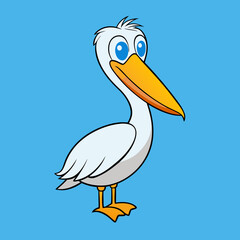 illustration of a pelican cartoon