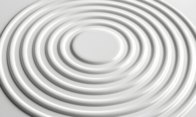 Abstract white concentric circles ripple texture.