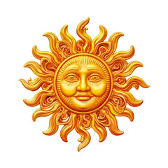 Sun, Clouds, Art, Image with Transparent Background PNG, for Stickers, T-Shirt Print, Cap, Mug, Slippers, Mousepad, Transparent PNG