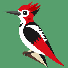 illustration of a red cockaded woodpecker