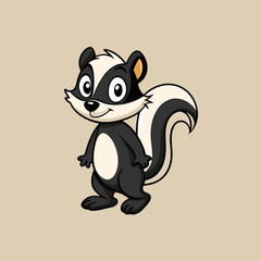 skunk cartoon vector