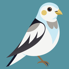 snow bunting bird on a branch