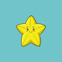 yellow star on a starfruit