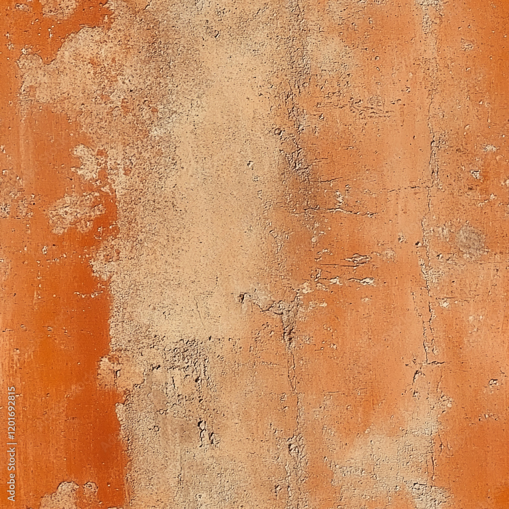 Aufkleber rustic orange and beige distressed texture with weathered pattern
