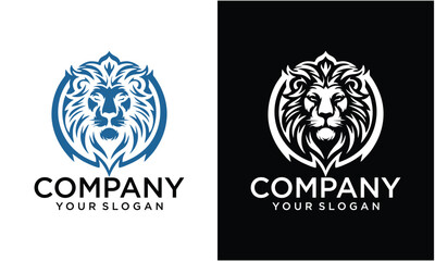 Creative Lion head vector logo design, lion icon
