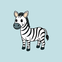zebra cartoon isolated on white