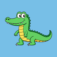 cartoon alligator vector