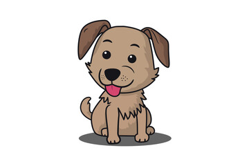 dog cartoon design vector isolated on white