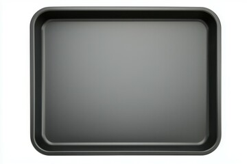 Non-Stick Baking Tray: A dark gray, rectangular non-stick baking tray with slightly raised edges, shown from above, no background