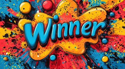 Colorful Winner Announcement Graphic Design