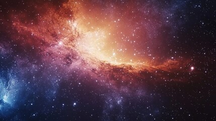 Obraz premium A galaxy background with stars and nebulae, creating an ethereal atmosphere for design projects.