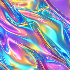Fototapeta premium Vibrant Iridescent Texture with Flowing Pastel Colors