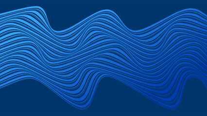 ABSTRACT WAVY LINES GRADIENT BLUE COLOR PATTERN BACKGROUND. GOOD FOR POSTER, WALLPAPER, COVER, FRAME, FLYER, SOCIAL MEDIA, GREETING CARD