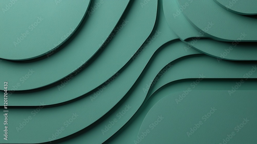 Poster abstract teal undulating shapes: a textured background