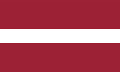 Latvian flag flat design. Latvia flag. Vector Illustration.