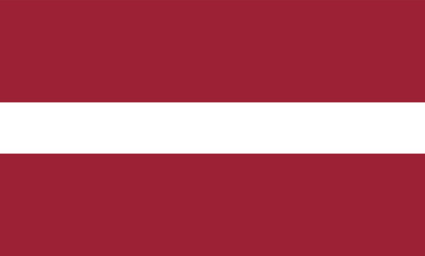 Latvian flag flat design. Latvia flag. Vector Illustration.