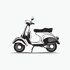 Scooter  illustration line art silhouette graphic elements