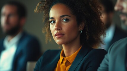 Business Professional with Afro-Caribbean Heritage in Meeting Setting