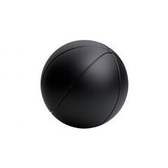 A sleek black basketball highlighting its smooth surface and perfect design., isolated on a transparent background.