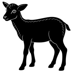 lambs quarters silhouette vector illustration