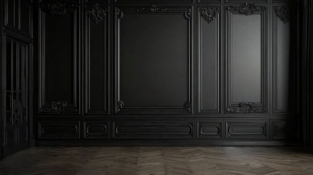 Intricate frame pattern adds sophistication to the background.