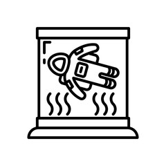 Astronaut Training Outline Icon, Vector illustration