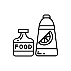 Food Production Outline Icon, Vector illustration