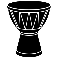 djembe silhouette vector illustration