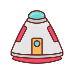 Space Capsule Filled Icons , Vector illustration