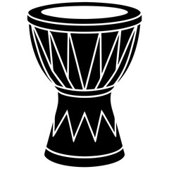 djembe silhouette vector illustration