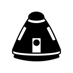Space Capsule Glyph Icon, Vector illustration