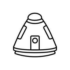 Space Capsule Outline Icon, Vector illustration