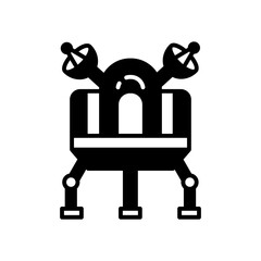 Lunar Lander Glyph Icon, Vector illustration © Vectors