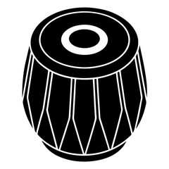 tabla full silhouette vector illustration
