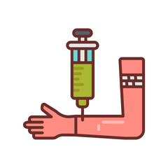 Sample Collection Arm Filled Icons , Vector illustration