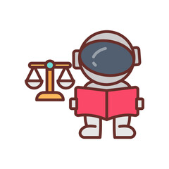 Space Law Filled Icons , Vector illustration