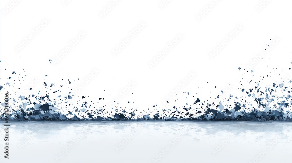 Canvas Prints abstract blue particle splash on white background