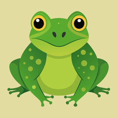 green frog on a background