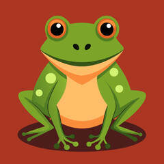 green frog on a background