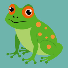 green frog on a background