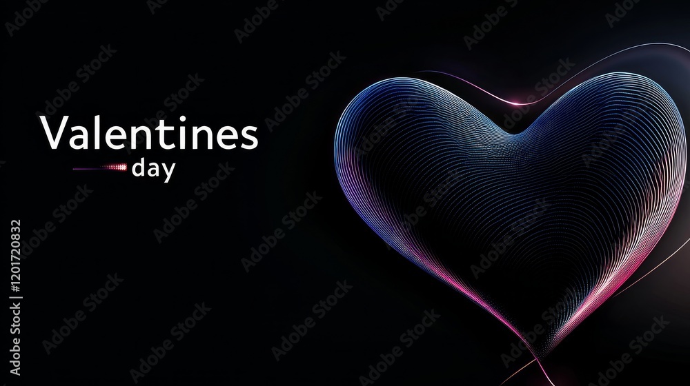 Poster lovethemed vector background with gradient heart shapes wavy text reading happy valentines day and a