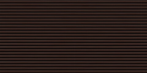 Fototapeta premium Wooden panel wall background. Horizontal wooden planks with seamless pattern creating rustic backdrop. Dark stripes emphasize texture and natural wood grain. Furniture design.