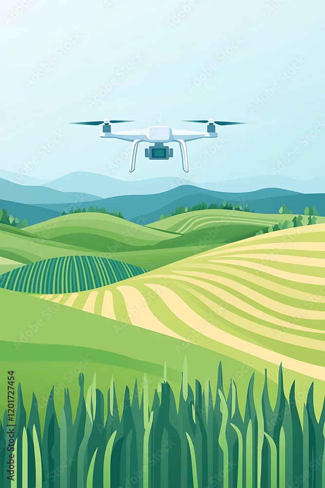 Aufkleber an automated drone spraying fields based on predictive weather data