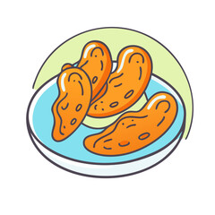 bbq chicken wings icon, bbq chicken wings vector illustration-simple illustration of bbq chicken wings, perfect for bbq chicken wings logos and icons