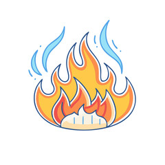 bbq flames icon, bbq flames vector illustration-simple illustration of bbq flames, perfect for bbq flames logos and icons