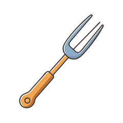 bbq fork icon, bbq fork vector illustration-simple illustration of bbq fork, perfect for bbq fork logos and icons