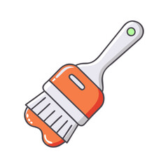 bbq sauce brush icon, bbq sauce brush vector illustration-simple illustration of bbq sauce brush, perfect for bbq sauce brush logos and icons